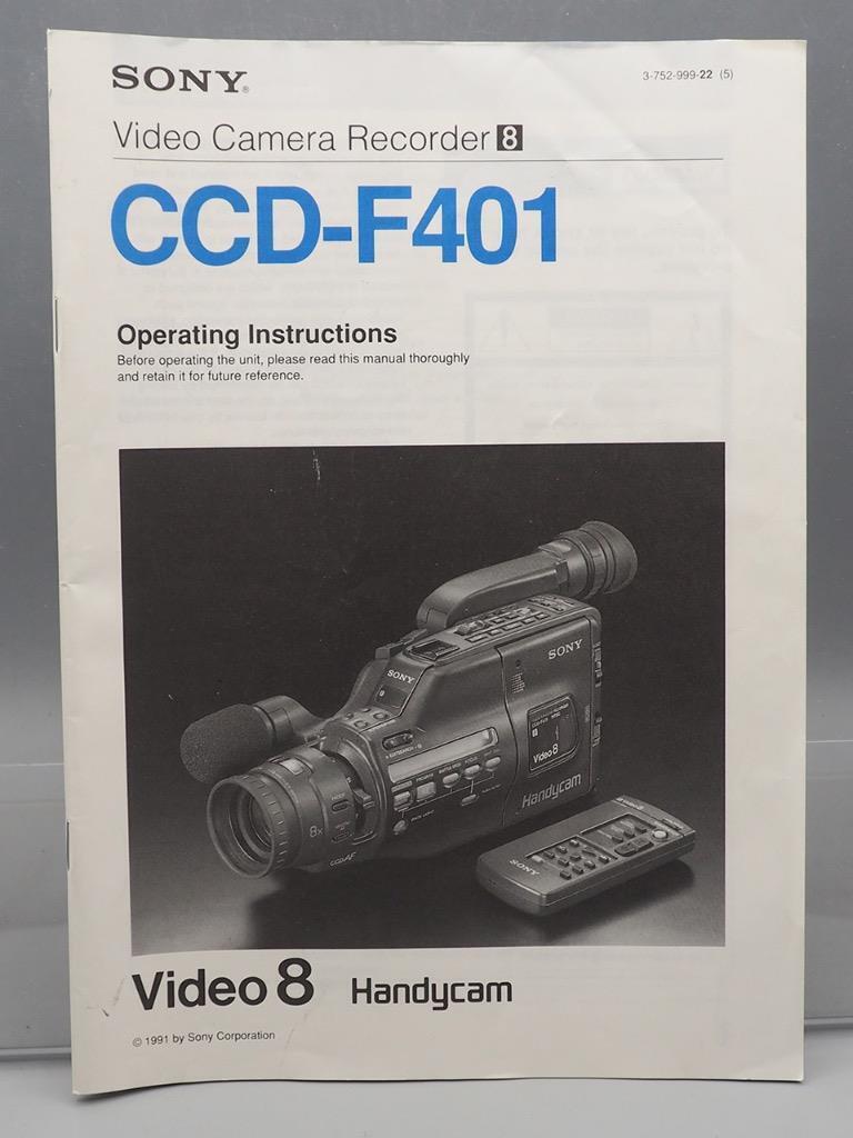 Primary image for Vintage Sony CCD-F401 Video Camera Instructions Manual Brochure Booklet