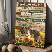 God Says You Are Unique Special Lovely Precious Strong Chosen Forgiven Cat Lover - £12.78 GBP
