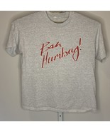 Vintage 90s Bah Humbug Spellout Single Stitch T-Shirt XL - $23.38