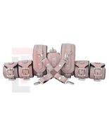 7-Piece Genuine Leather Restraint Set featuring wrist, ankle, and thigh ... - $70.99
