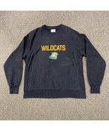 Northern Michigan Wildcats NMU Champion Reverse Weave Sweatshirt LG Black - £22.64 GBP