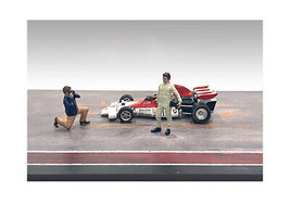 Race Day Two Diecast Figures Set 1 for 1/43 Scale Models American Diorama - £20.79 GBP