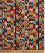 Cotton Tribal Southwestern Stripes Chevrons African Fabric Print BTY D56... - $11.95