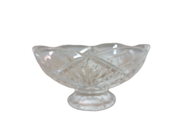 Mikasa 6” Round Crystal BOWL Footed Bowl Heavy RARE New Cond Germany - £12.05 GBP