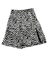 Novella Sequin Black White Zebra Animal Print A-Line Midi Skirt Plus siz... - $114.22 CAD
