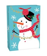 Snowman Extra Large Vertical Christmas Gift Bag 18 x 13 x 5 - £3.31 GBP