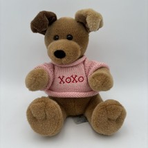 Build-a-Bear Workshop Dog Pink XOXO Crochet Sweater Plush - BABW - £11.83 GBP