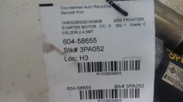 Starter Motor 4 Cylinder Thru 8/99 Fits 99-00 FRONTIER 103809805Starter ... - $55.96