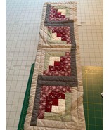 Handmade Red Green And Brown Quilted Table Runner 9” X 30” - £18.02 GBP