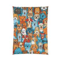 Cute Cartoon Dogs Whimsical Pattern Design Comforter - £106.61 GBP+