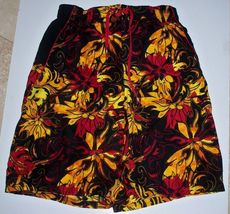 Nike Red Black Floral Swim Suit Boys Swim Trunks Shorts New $45 - £23.69 GBP
