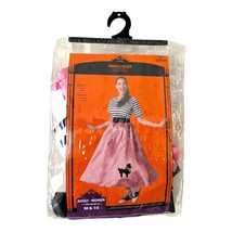 1950s Poodle Skirt Costume Dress – Pink Skirt with Black & White Striped Top – W - $23.49 CAD