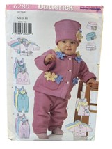 Butterick Sewing Pattern 6280 Jacket Vest Jumper Jumpsuit Hat Infants Si... - $9.70