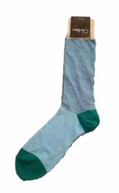 COLE HAAN White CHICKADEE Think Striped SOCKS One Size GREEN Blue Yellow... - $40.27