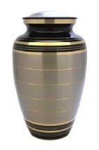 Large/Adult 200 Cubic Inch Classic Pewter Slate Aluminum Funeral Cremation Urn - £160.35 GBP
