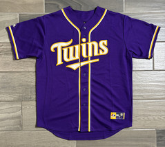 Minnesota Twins Baseball Jersey Purple Vikings Colors Majestic - Size Large - $59.39