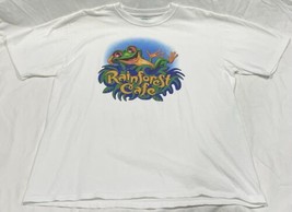 Vtg Rainforest Cafe Graphic T-Shirt Mens XL Frog Logo Y2K Baggy Skater H... - $19.79