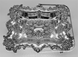 Antique &quot;Sheffield Plate&quot; Handled Tray Basket Silver Plate Gorgeous Hall... - $456.52