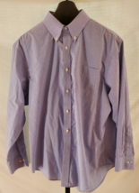 Lauren Ralph Lauren Blue &amp; White Plaid Long Sleeve shirt Mens Size 18 34/35 - £19.39 GBP