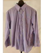 Lauren Ralph Lauren Blue &amp; White Plaid Long Sleeve shirt Mens Size 18 34/35 - £19.48 GBP