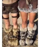 sexy girl high top snow boots 2024 new cross belt buckle Long haired fur... - $94.39 CAD