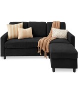 Best Choice Products Upholstered Sectional Sofa For Home, Apartment,, Black - £310.87 GBP