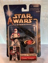 Star Wars Clone Trooper Tripod Firing Cannon Attack of The Clones Action... - $24.99