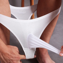 Men Sissy Sexy Sheer Low Waist Underwear Penis Sheath Briefs Underpants - £6.22 GBP
