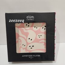 Elum Home Halloween PINK AND PURPLE GHOSTS Appetizer Plates-Set of 4 NEW - €28,06 EUR