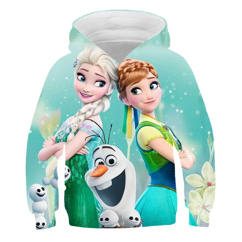 Play Spring Autumn Frozen Hoodies Girls Cartoon Long Sleeves Sweatshirts Clothin - £23.15 GBP