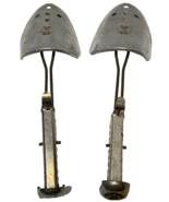 Vintage Pair of Metal Silver Shoe Trees Forms Straightner Shape Adjustable - $20.37