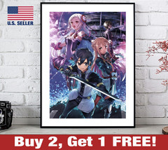 Sword Art Online Poster 18&quot; x 24&quot; Print Anime Wall Art 6 - £10.61 GBP