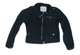 Hurley Girls Size S Blue Zip Up Moto Jacket - £15.69 GBP