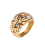 Multi Shape CZ Glamour Stainless Steel Ring - $38.84 CAD