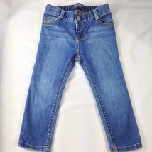 Old Navy Girls Toddler Skinny Distressed Adjustable Waist Blue Jeans Sz 2T - $5.00