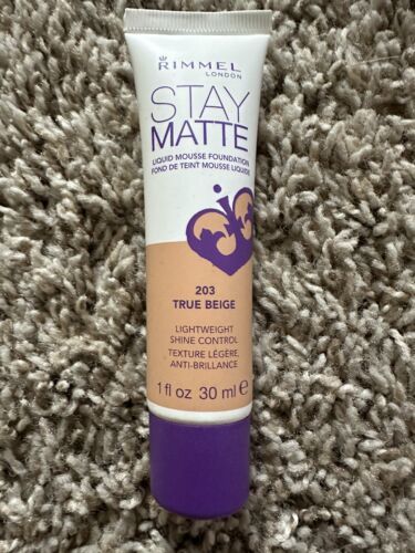 Rimmel Stay Matte Lightweight Mousse Foundation Full Coverage 203 True B... - $7.69