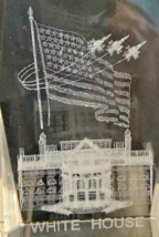 Whitehouse USA Flag Thunderbirds WA D.C. 3D Laser Etched Crystal Paperwe... - £9.49 GBP