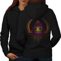 Illuminati Fashion Sweatshirt Hoody Triangle Art Women Hoodie Back - £17.41 GBP