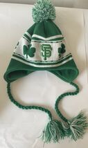 SF Giants LUCK of the IRISH Shamrock Green Baseball Beanie Cap Ear Flaps - $19.00