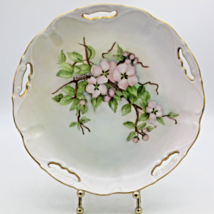 Hand Painted Artist Signed Plate Newcomb &#39;83 Floral Dogwood Blossoms Vintage  - £10.25 GBP