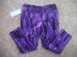 leggings marika sport capri&#39;s size small 4-6 purple camo nwt - $33.00