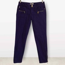 Michael Kira purple jeans with gold zipper size 6 - £29.78 GBP
