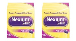 Nexium 24HR Acid Reducer Heartburn Relief 14 Tablets Exp 12/2024 Pack of 2 - £13.22 GBP