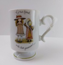 Holly Hobbie Pedestal Coffee Mug Cup &quot;A True Friend Is The Best Possession&quot;  - £15.83 GBP