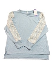 Flora Nikrooz Women&#39;s Long Sleeve Lace Trim Pajama Top, Blue, Medium &quot;TO... - $7.92