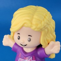 Fisher Price Little People Girl Soccer Player Long Blonde Hair Figure Ma... - £4.41 GBP