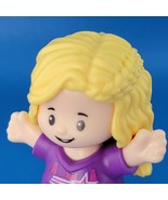 Fisher Price Little People Girl Soccer Player Long Blonde Hair Figure Ma... - £4.33 GBP