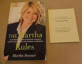 The Martha Rules by Martha Stewart HCwDJ w Presentation Card 1st/1st 200... - $19.75