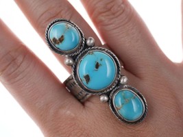 Tim Yazzie Navajo Sterling/turquoise ring - £230.76 GBP