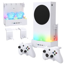 Wall Mount Kits For Xbox Series S With Cooling Fan, Rgb Color Led Fan Co... - £59.01 GBP